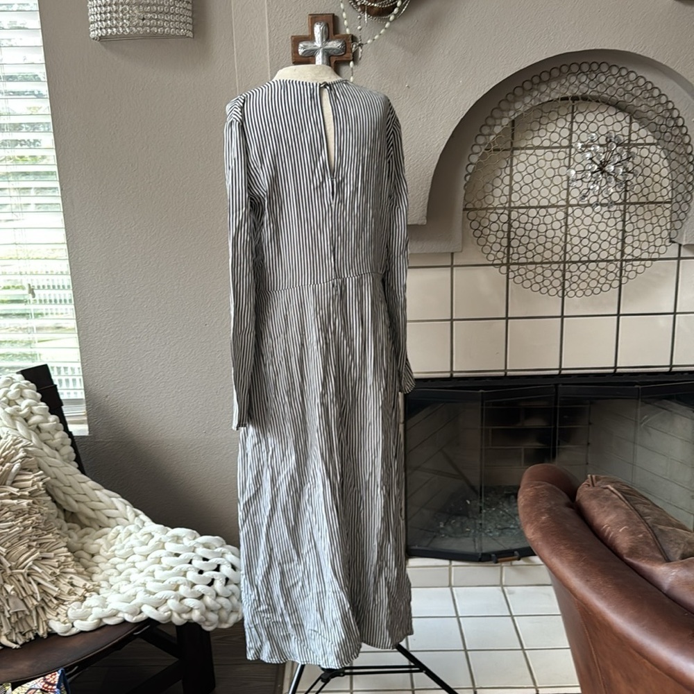 Something Navy striped dress long sleeve size xs - Picture 4 of 12